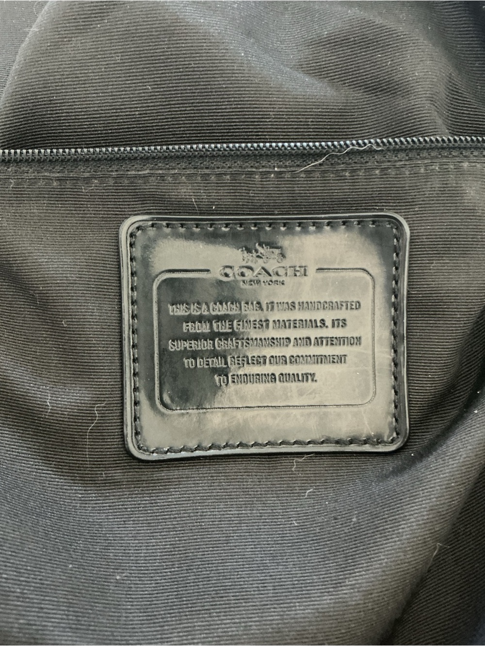 Coach Black/Tan Signature Zip Crossbody with hang tag - Picture 9 of 12